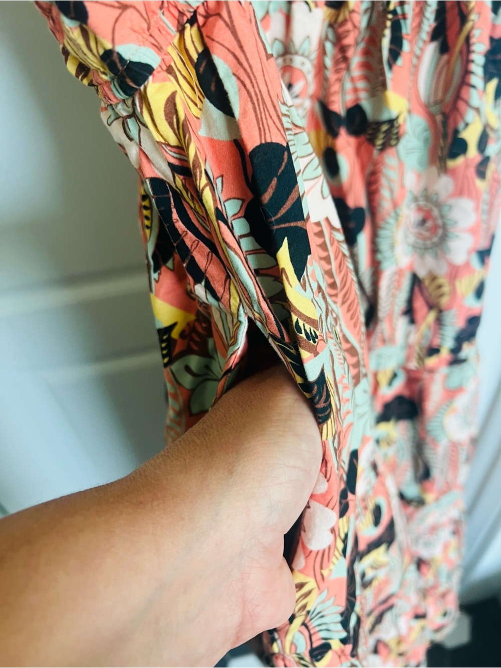 Anthropologie Somerset Maxi Dress Coral Multi Floral Dress - Picture 6 of 6